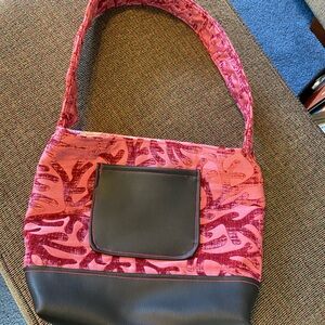 Stylish Pink and Black Women's Bag